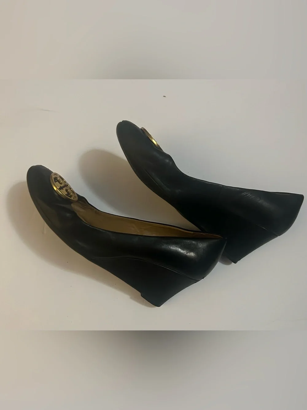 Tory Burch Womens Chelsea Black Wedge shoes size 8.5